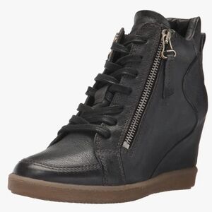 Miz Mooz Adela Black Wedge Sneakers
